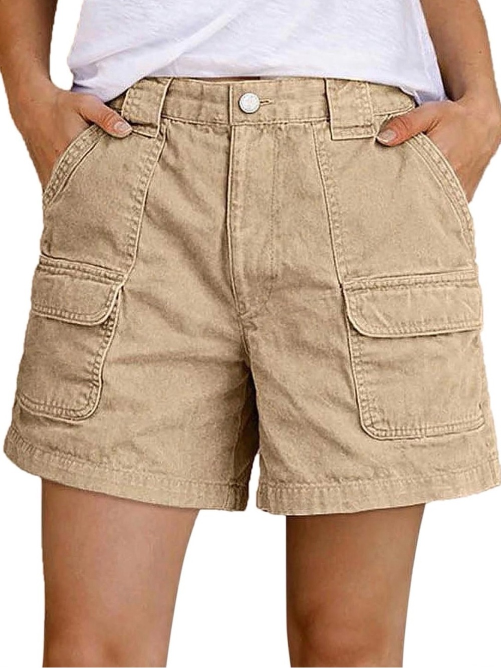 Flamingals Mid Waist Shorts for Women Mid Thigh Casual Shorts XS PS9-21